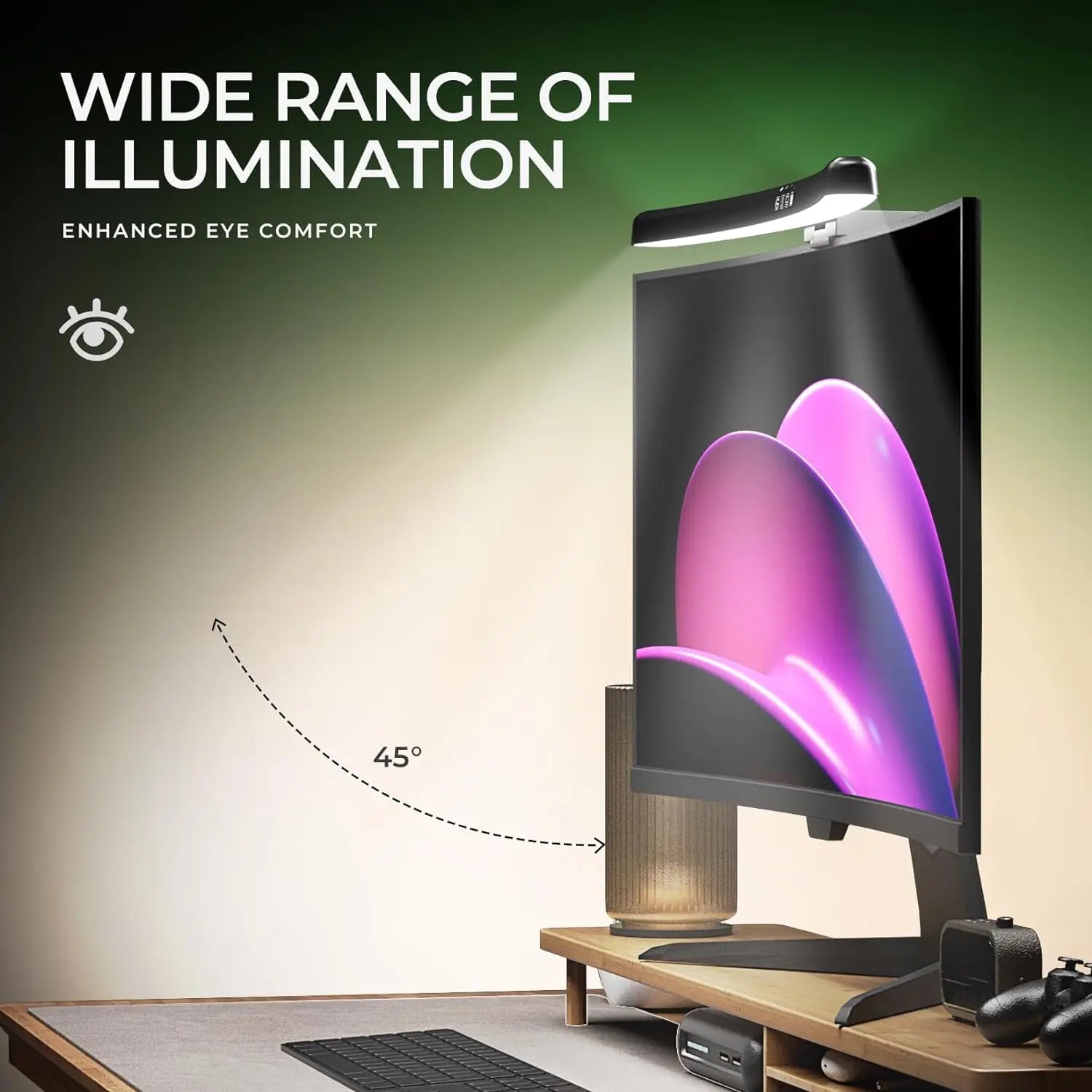 Monitor Light Bar Straight/Curved with RGB Backlight Computer Screen Lamp Eye Caring Touch Atmosphere Lights For Gaming Room