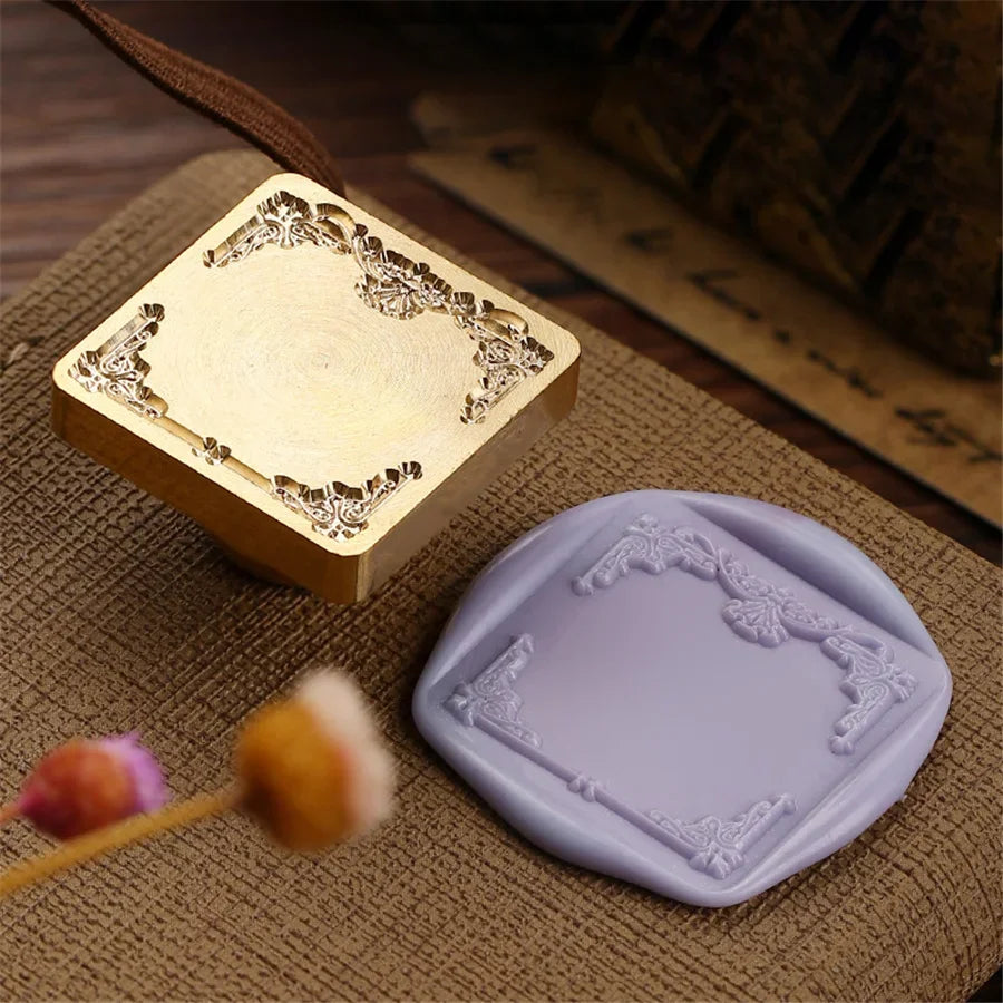 Wax Seal Stamp Head Photo Frame Vintage Hold Photos Sealing Stamp Head DIY Cards Envelopes Wedding Invitations Scrapbooking