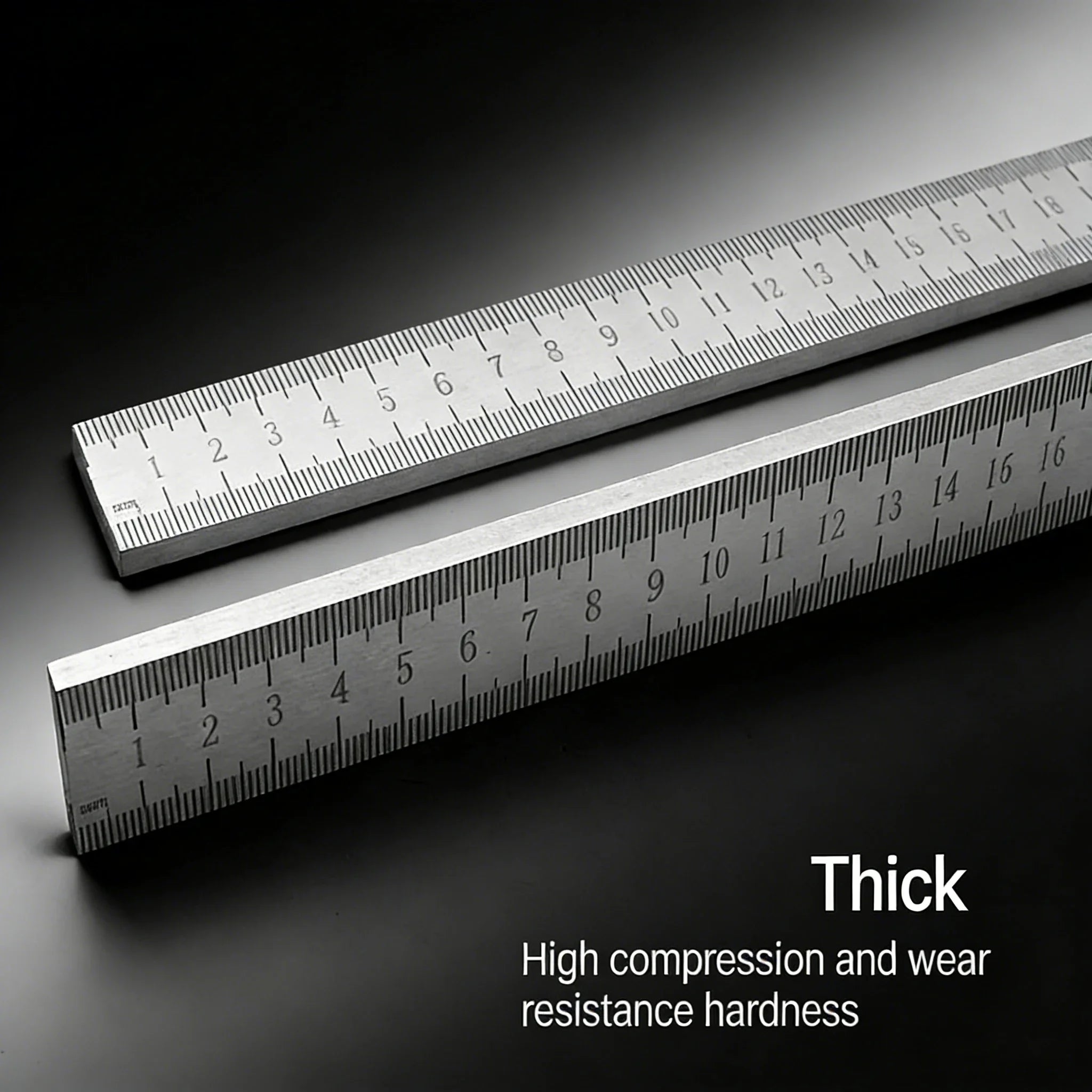 Engineered for Emergencies: 50cm Stainless Steel Ruler with Hardened Tip for Measurement & Window-Breaking