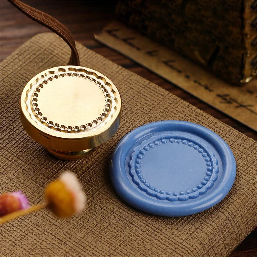 Wax Seal Stamp Head Photo Frame Vintage Hold Photos Sealing Stamp Head DIY Cards Envelopes Wedding Invitations Scrapbooking
