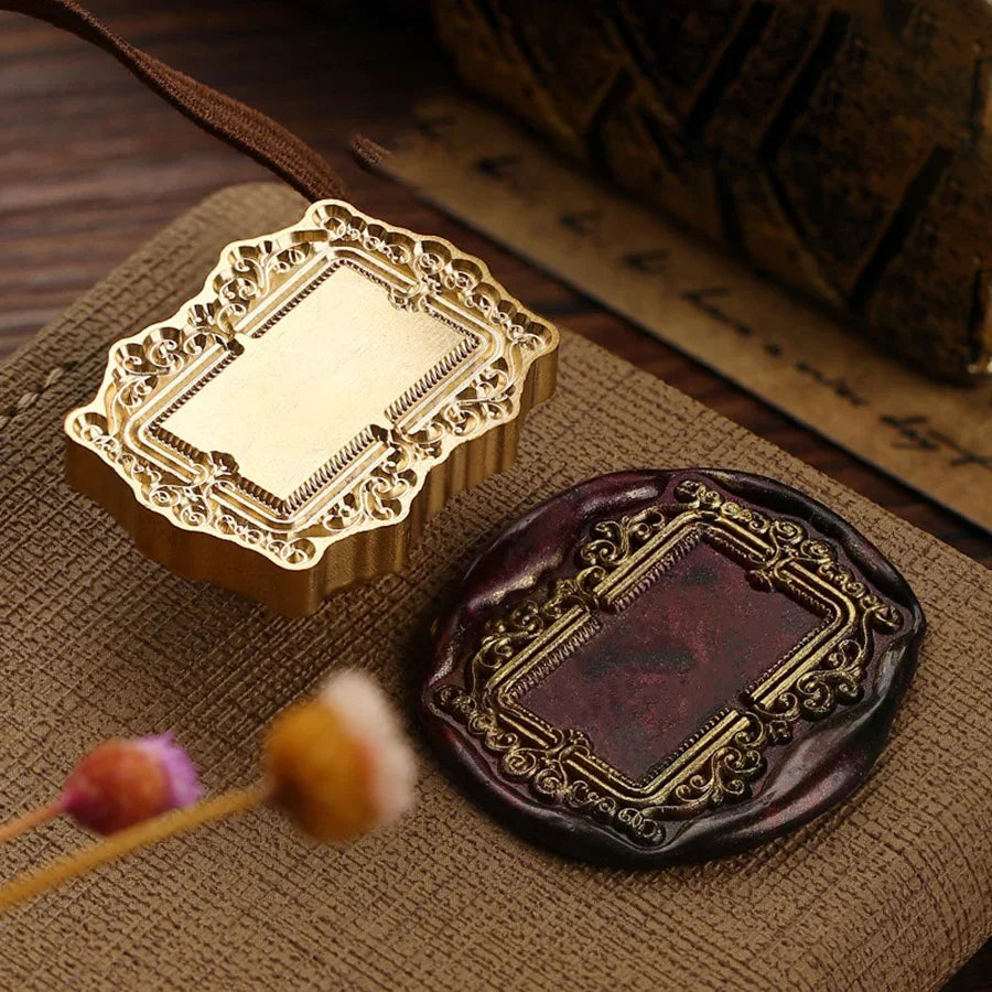 Wax Seal Stamp Head Photo Frame Vintage Hold Photos Sealing Stamp Head DIY Cards Envelopes Wedding Invitations Scrapbooking