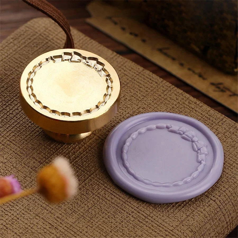 Wax Seal Stamp Head Photo Frame Vintage Hold Photos Sealing Stamp Head DIY Cards Envelopes Wedding Invitations Scrapbooking