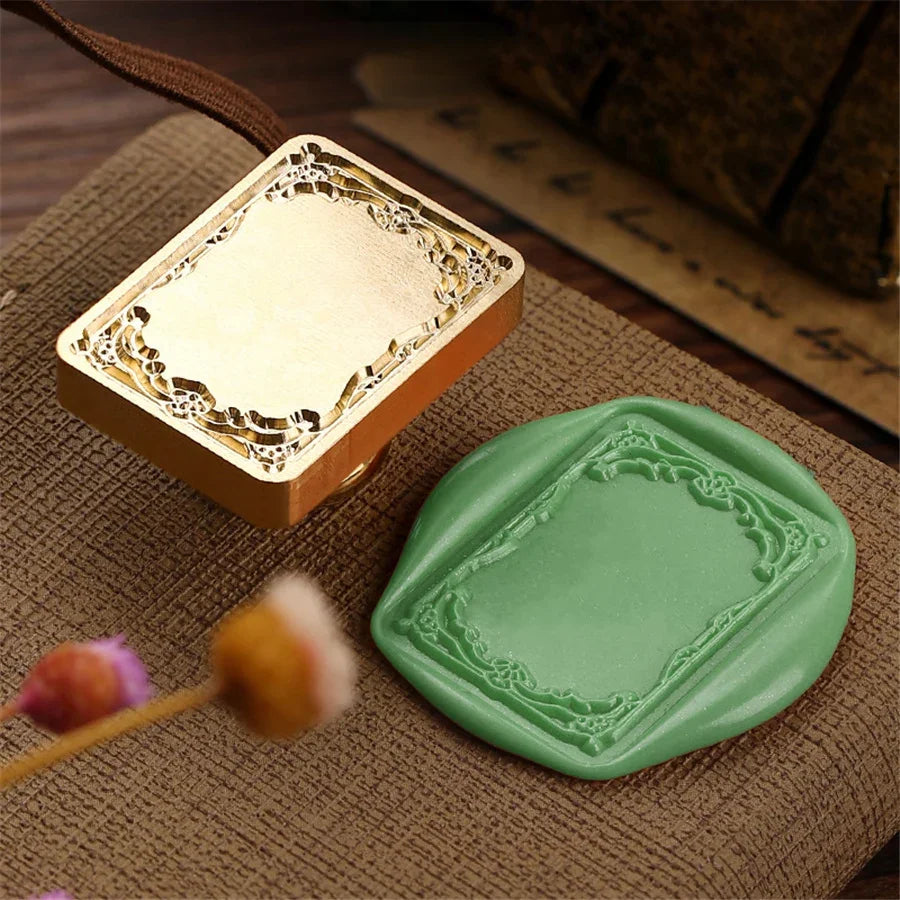 Wax Seal Stamp Head Photo Frame Vintage Hold Photos Sealing Stamp Head DIY Cards Envelopes Wedding Invitations Scrapbooking