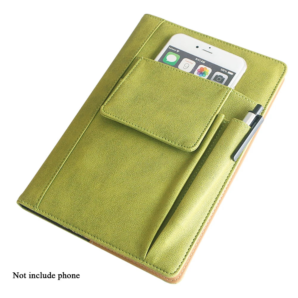 1pc Refillable Leather Journal Notebook A5 Hardcover 200 Pages Thick Paper Notebooks Cover for Students Notebook Stationery