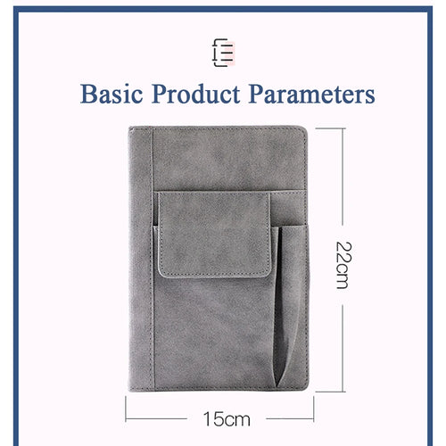 1pc Refillable Leather Journal Notebook A5 Hardcover 200 Pages Thick Paper Notebooks Cover for Students Notebook Stationery