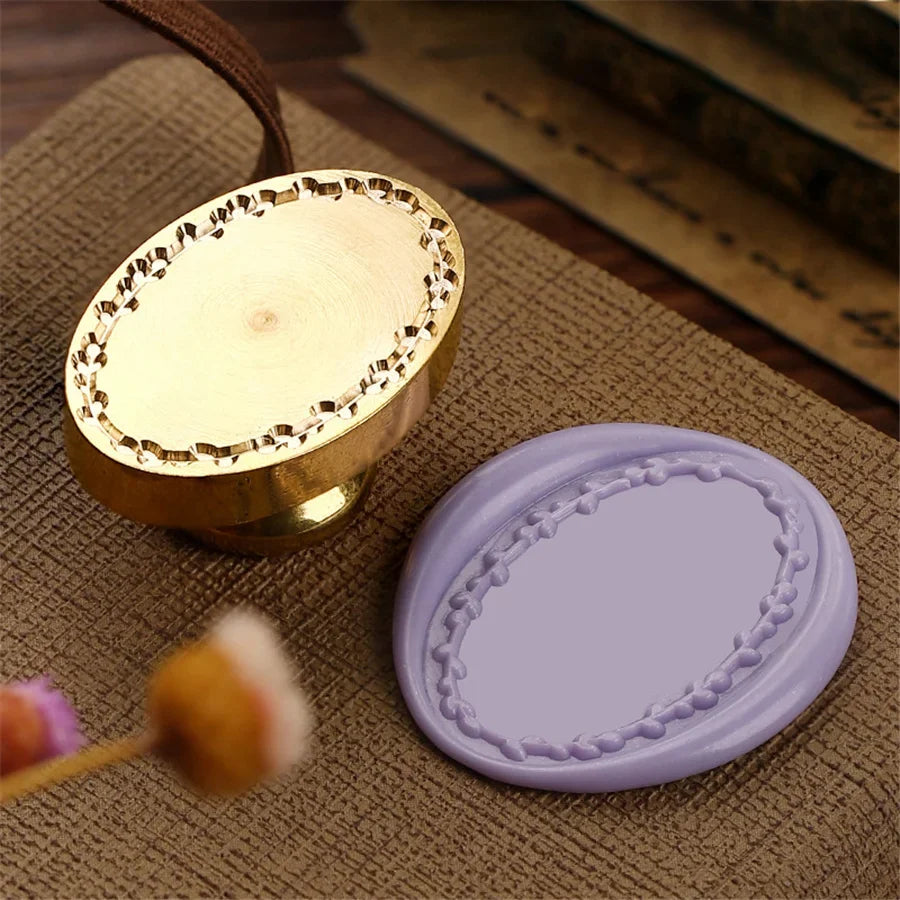 Wax Seal Stamp Head Photo Frame Vintage Hold Photos Sealing Stamp Head DIY Cards Envelopes Wedding Invitations Scrapbooking