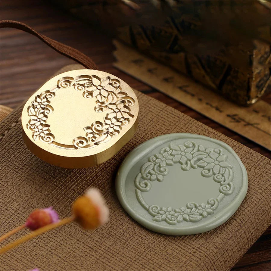 Wax Seal Stamp Head Photo Frame Vintage Hold Photos Sealing Stamp Head DIY Cards Envelopes Wedding Invitations Scrapbooking