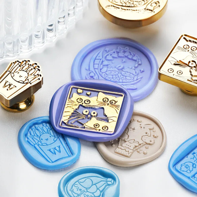 Wax Seal Stamp Cute Animals Stamp Head For Cards Envelopes Festival Invitations Scrapbooking Fire Paint Sealing Head