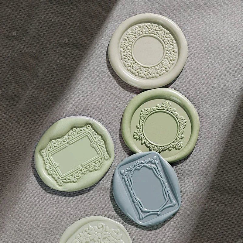 Wax Seal Stamp Head Photo Frame Vintage Hold Photos Sealing Stamp Head DIY Cards Envelopes Wedding Invitations Scrapbooking