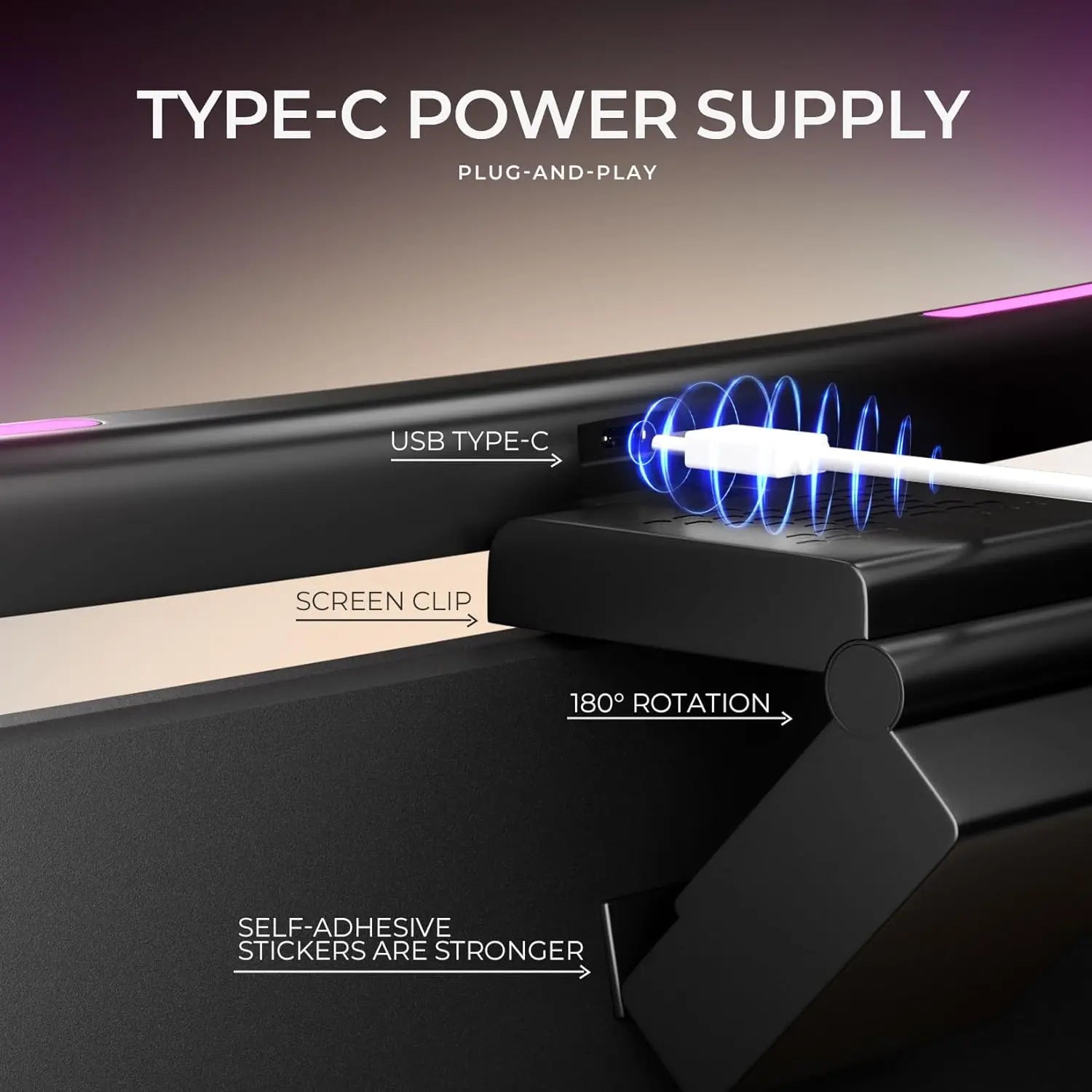 Monitor Light Bar Straight/Curved with RGB Backlight Computer Screen Lamp Eye Caring Touch Atmosphere Lights For Gaming Room