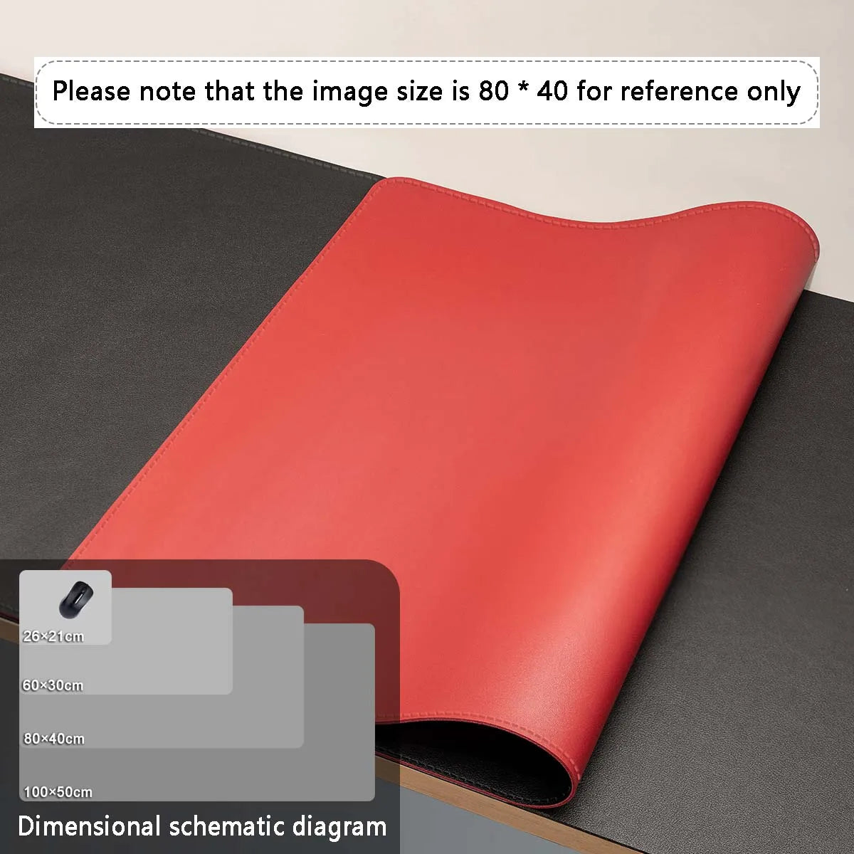 Mouse Pad Large Size Office Desk Protector Mat PU Leather Waterproof Desktop Keyboard Desk Pad Gaming Mousepad PC Accessories