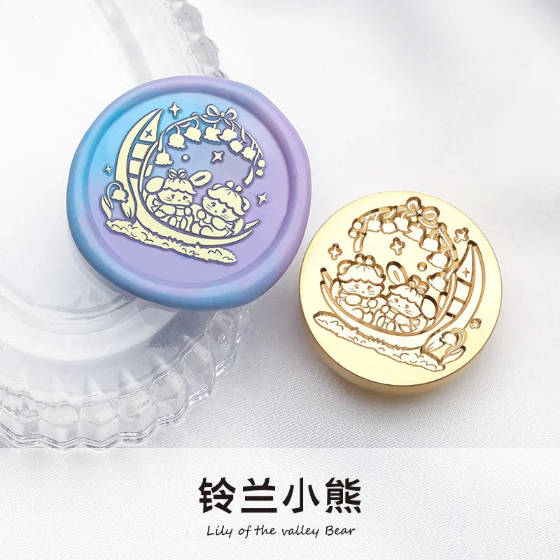 Wax Seal Stamp Cute Animals Stamp Head For Cards Envelopes Festival Invitations Scrapbooking Fire Paint Sealing Head