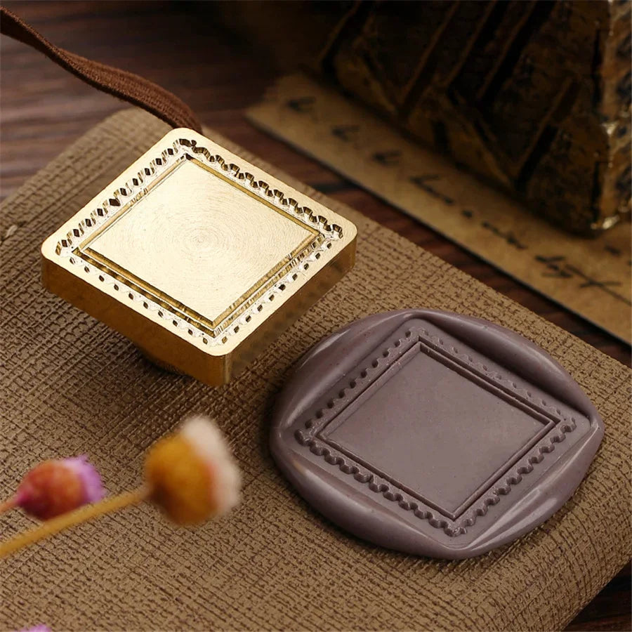 Wax Seal Stamp Head Photo Frame Vintage Hold Photos Sealing Stamp Head DIY Cards Envelopes Wedding Invitations Scrapbooking