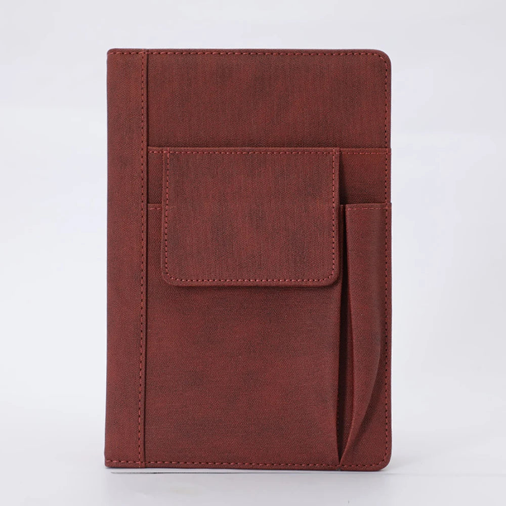 1pc Refillable Leather Journal Notebook A5 Hardcover 200 Pages Thick Paper Notebooks Cover for Students Notebook Stationery