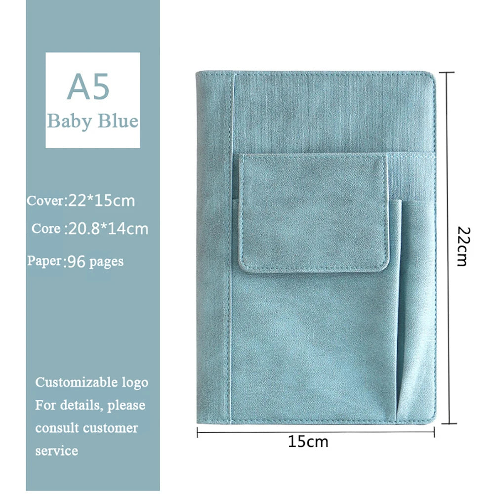1pc Refillable Leather Journal Notebook A5 Hardcover 200 Pages Thick Paper Notebooks Cover for Students Notebook Stationery