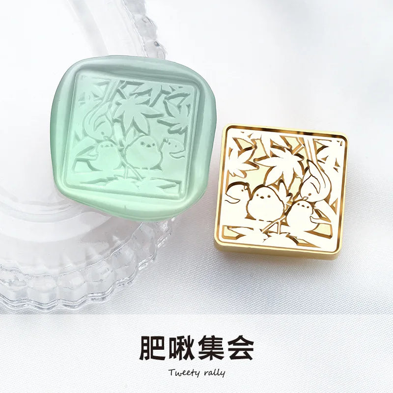 Wax Seal Stamp Cute Animals Stamp Head For Cards Envelopes Festival Invitations Scrapbooking Fire Paint Sealing Head