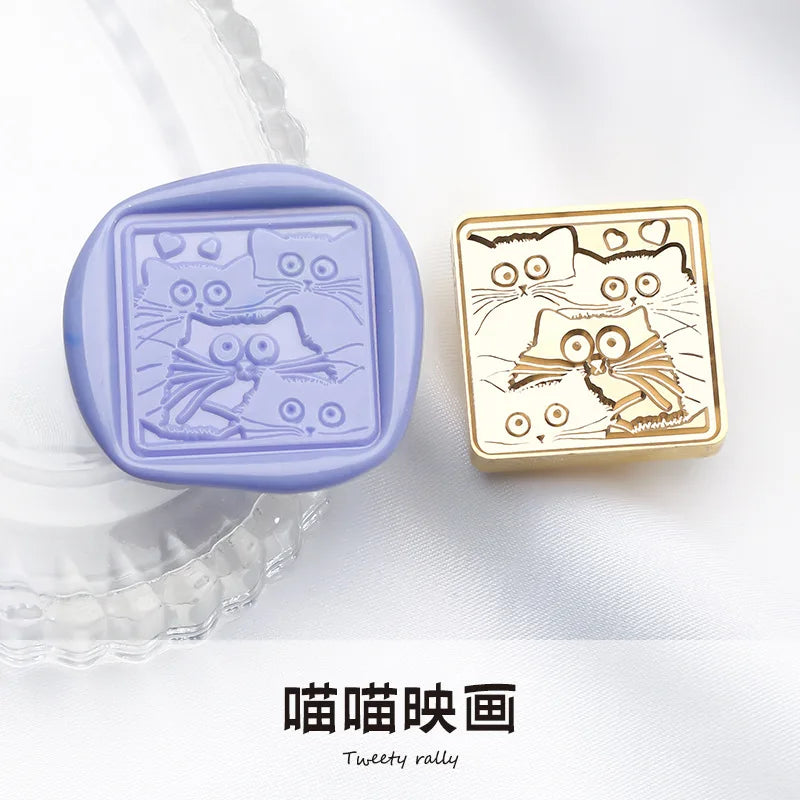 Wax Seal Stamp Cute Animals Stamp Head For Cards Envelopes Festival Invitations Scrapbooking Fire Paint Sealing Head